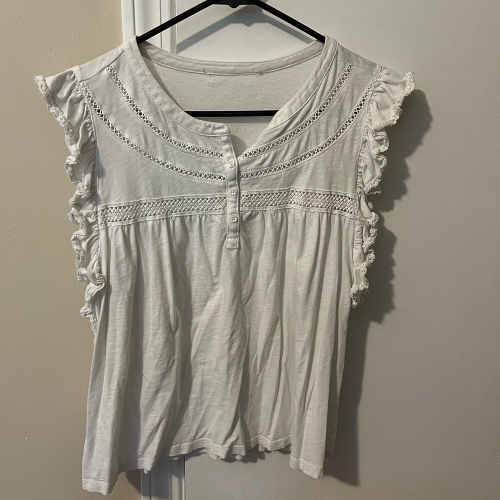 White Blouse - Soft, Size Small